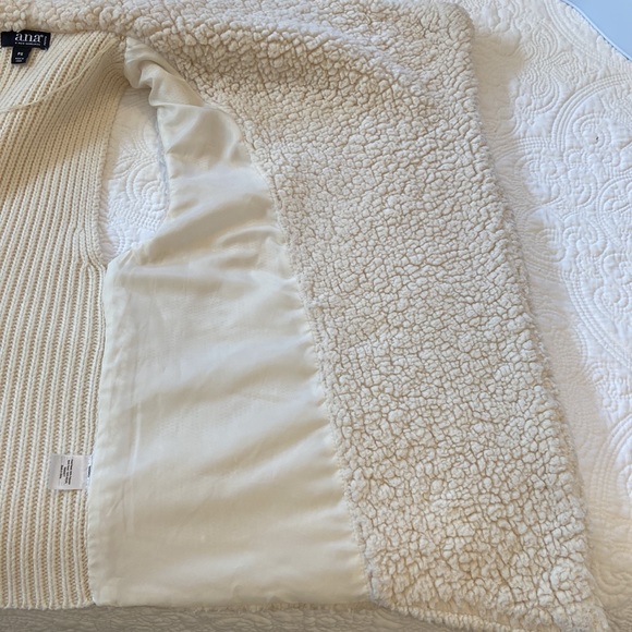 a.n.a. Teddy Bear Vest With Knitted Back, Size PS - Picture 5 of 10